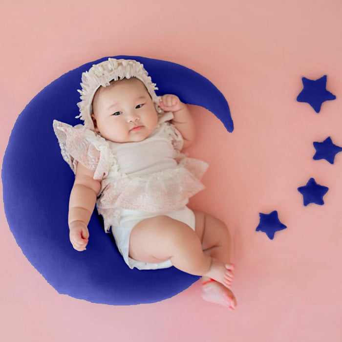 Babymoon Stars & Moon Posing Photography Props | Blue | 6 Pieces