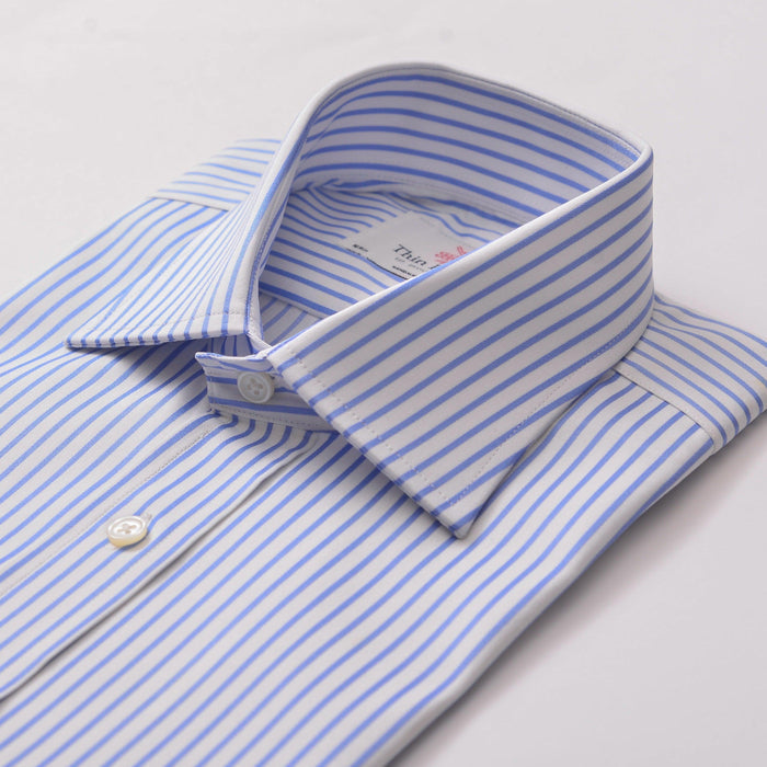 Brittany Stripe Blue Formal Shirt