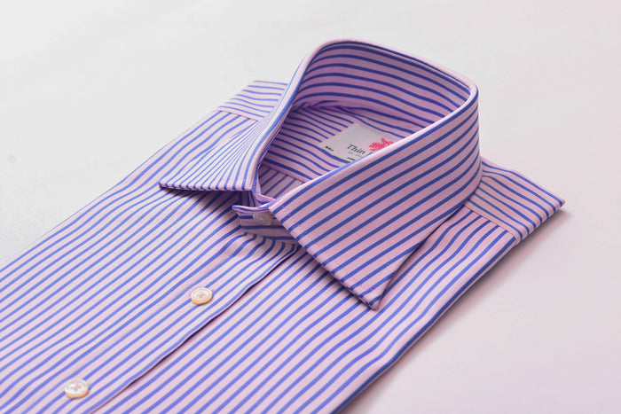 Brittany Stripe Pink & Blue Formal Shirt