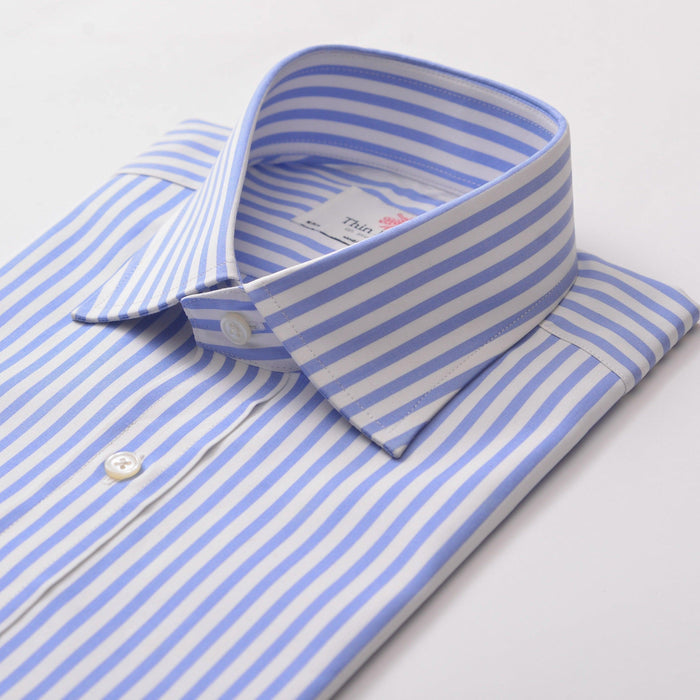 Broad Bengal Stripe Sky Blue Formal Shirt