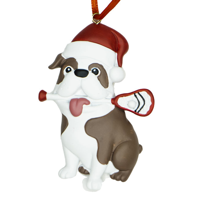 Bulldog Lacrosse Tree Ornament