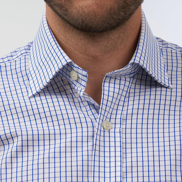 City Check Royal Blue Formal Shirt
