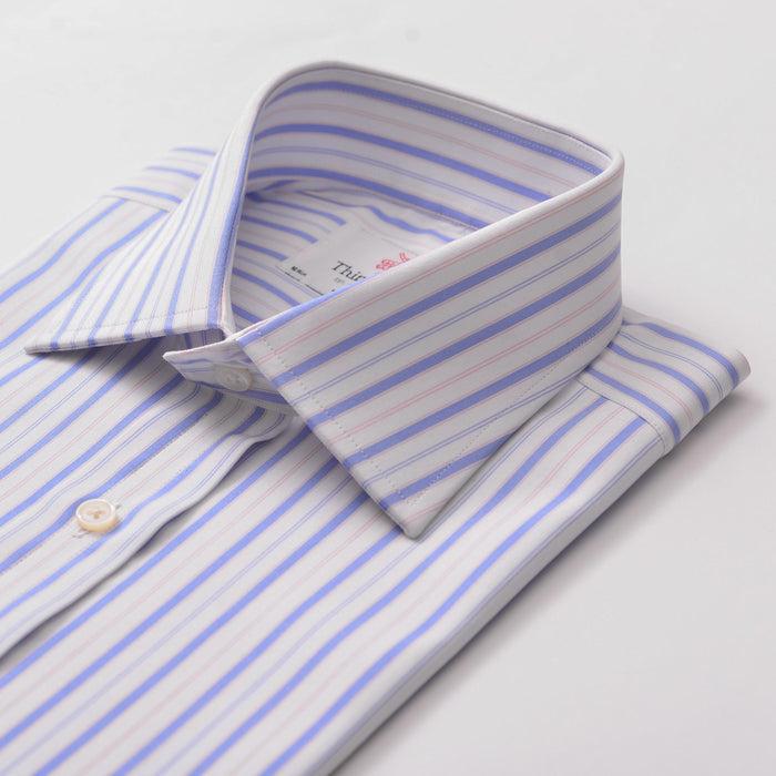 Elston Stripe Sky & Pink Formal Shirt