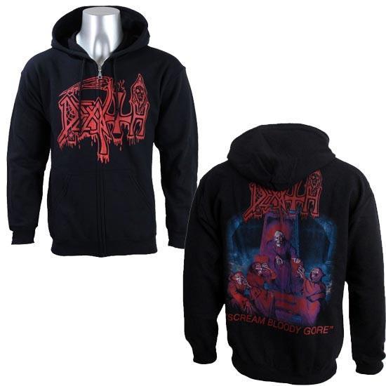 Hoodie - Death - Scream Bloody Gore (zip)-Metalomania