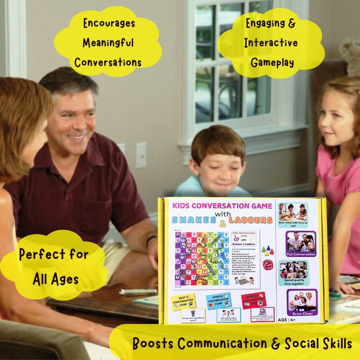 Kids Conversation Game with Snakes and Ladder