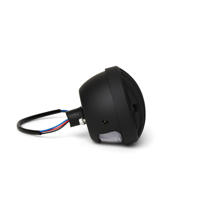 Motorcycle Tail Light - Satin Black Finned LED 12V