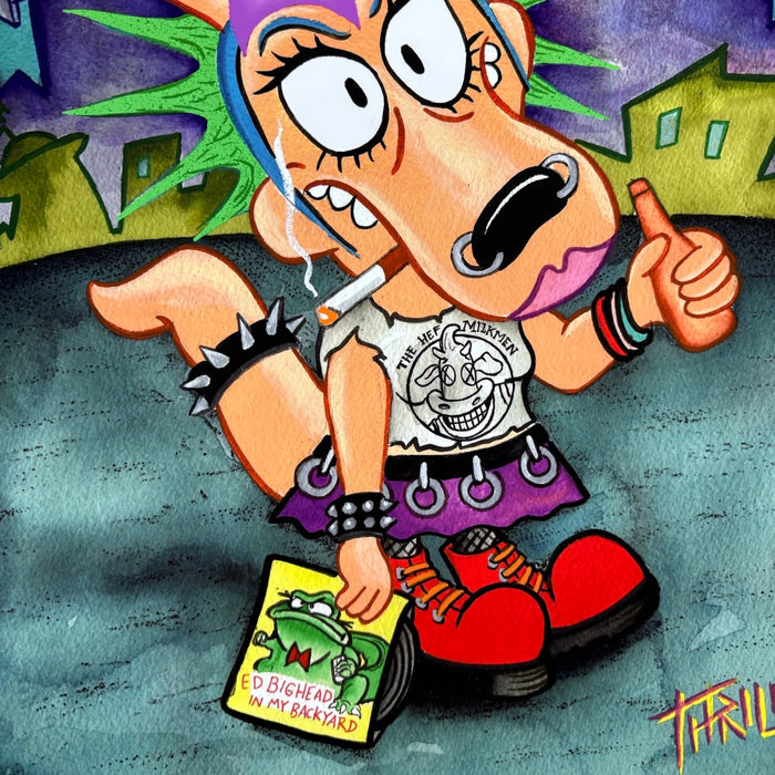 Punk Rocko Girl Print