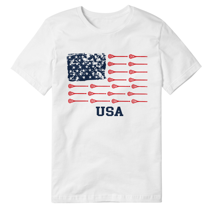Stars And Sticks Lacrosse Tee