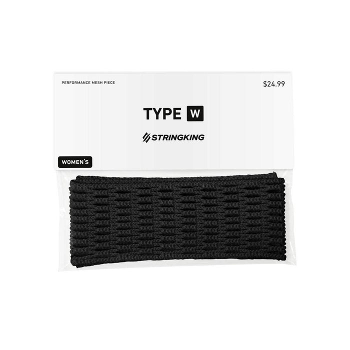 StringKing Type W Womens Lacrosse Mesh- Black