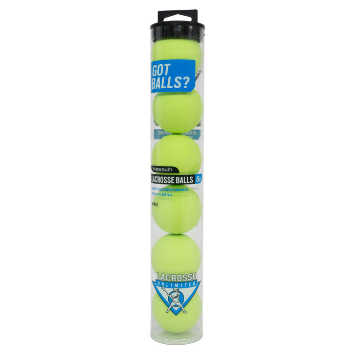 6 Pack Lacrosse Balls- Green