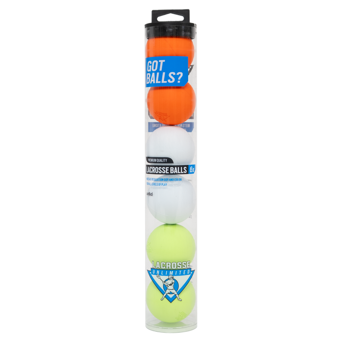 6 Pack Lacrosse Balls- Multi Color