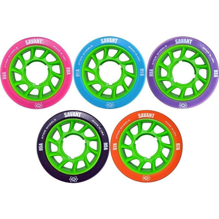 Atom Savant Roller Skate Wheels 59×38 - ROLLER SKATE USA
