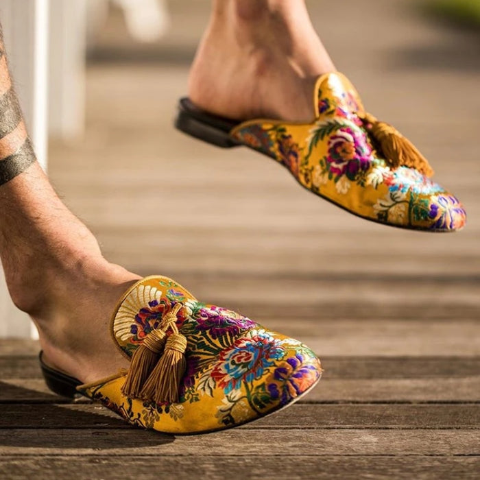 Avery Delicate Tassel Flat Mules
