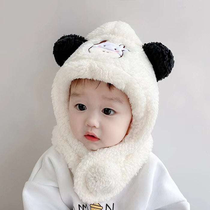 Babymoon Baby Earmuffs Winter Cap Kids Hat Boys Girls Caps | White | 1-15 Years