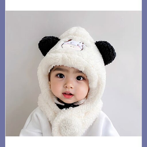 Babymoon Baby Earmuffs Winter Cap Kids Hat Boys Girls Caps | White | 1-15 Years