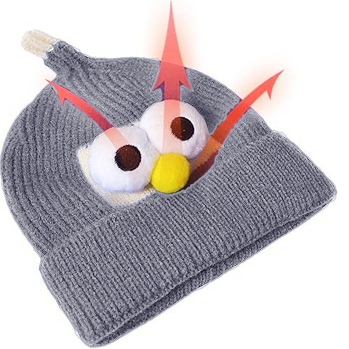 Babymoon Cartoon Angry Birds Woolen Winter Kids Cap Hat | Grey