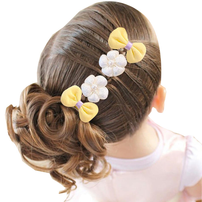 Babymoon Fusion Flower 10pcs Hairclips Hair Accessories Set | Yellow
