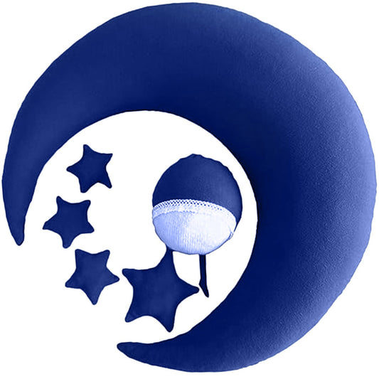 Babymoon Stars & Moon Posing Photography Props | Blue | 6 Pieces