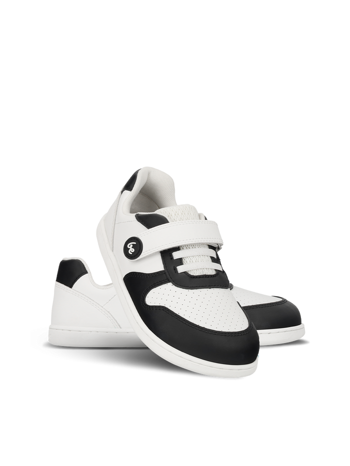 Be Lenka | Scoot Kids - White & Black | Wide Barefoot Trainers