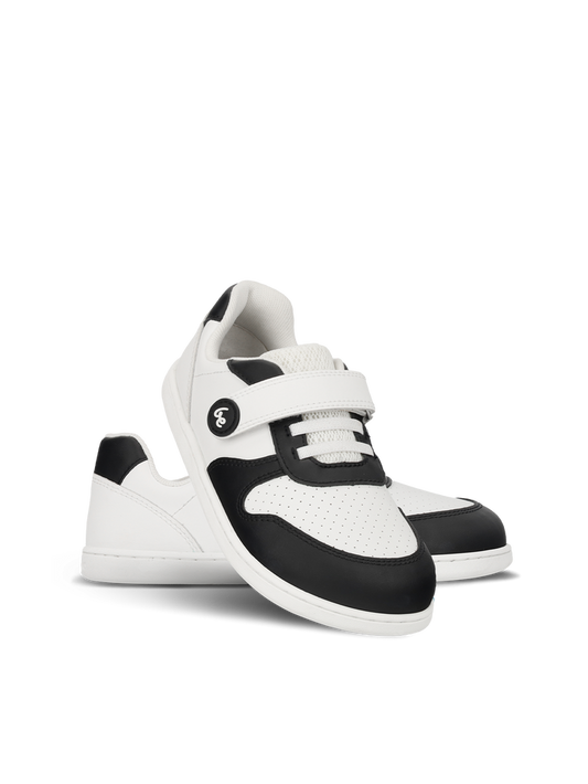 Be Lenka | Scoot Kids - White & Black | Wide Barefoot Trainers