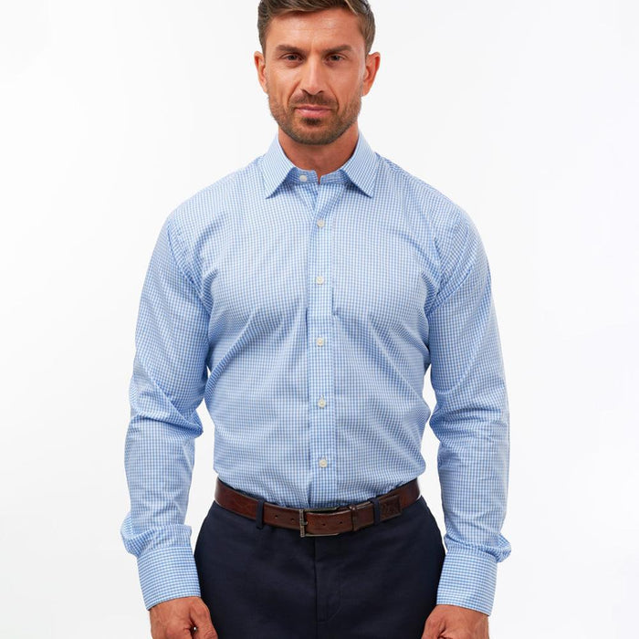 Bengal Check Mid Blue Formal Shirt