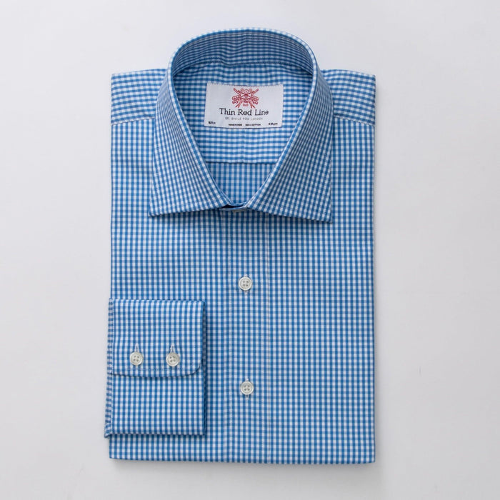 Bengal Check Mid Blue Formal Shirt