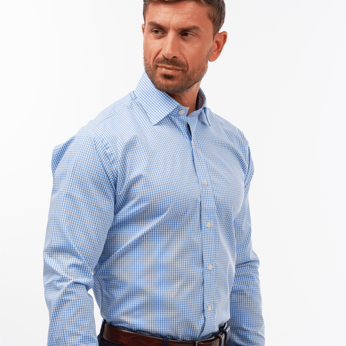Bengal Check Mid Blue Formal Shirt