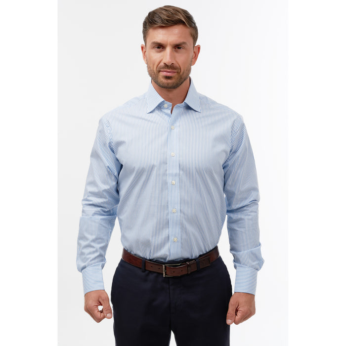 Bengal Stripe Mid Blue Formal Shirt