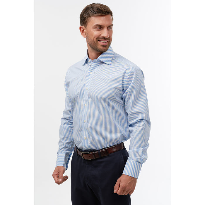 Bengal Stripe Mid Blue Formal Shirt