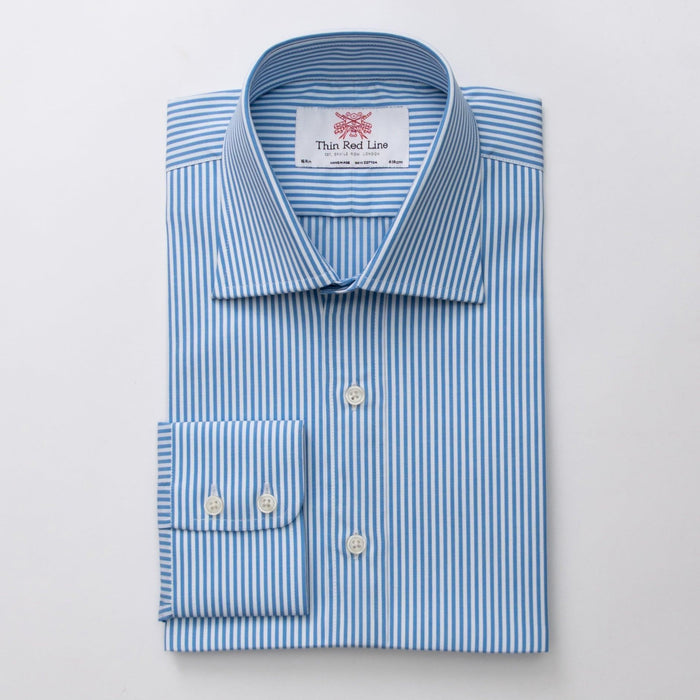 Bengal Stripe Mid Blue Formal Shirt