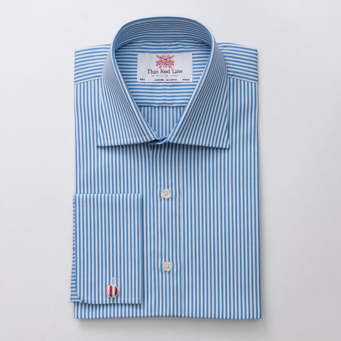 Bengal Stripe Mid Blue Formal Shirt