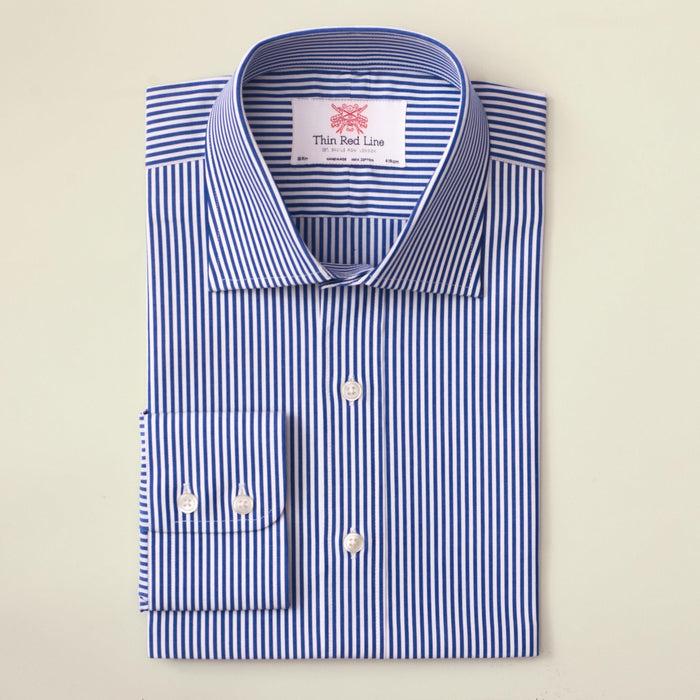 Bengal Stripe Royal Blue Formal Shirt - Thin Red Line