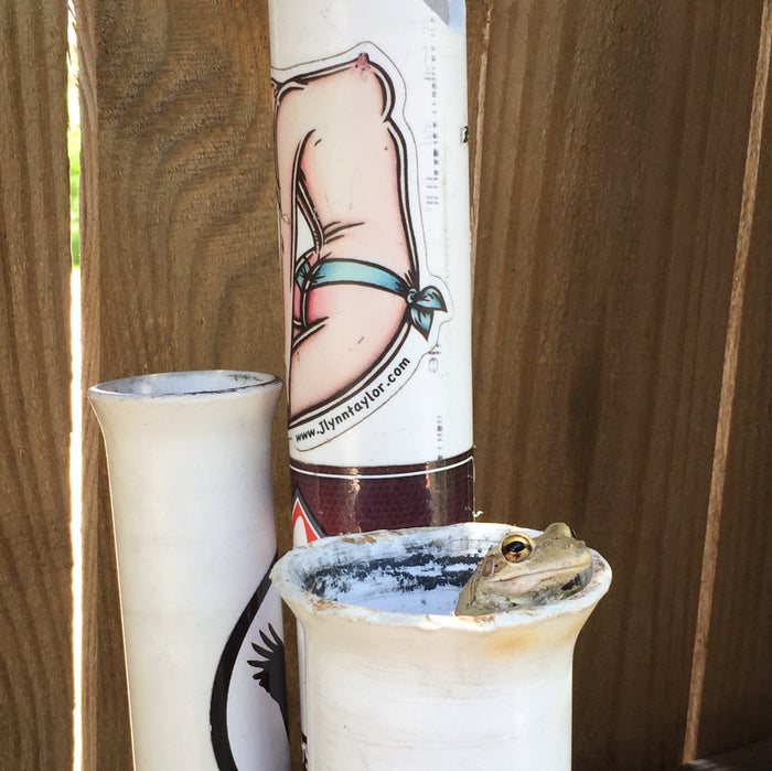 American traditional nude bent back yoga Pinup watercolor sticker.