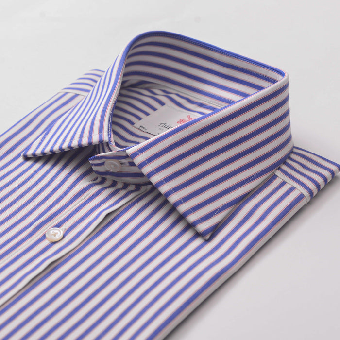 Bingham Stripe Blue & Red Formal Shirt