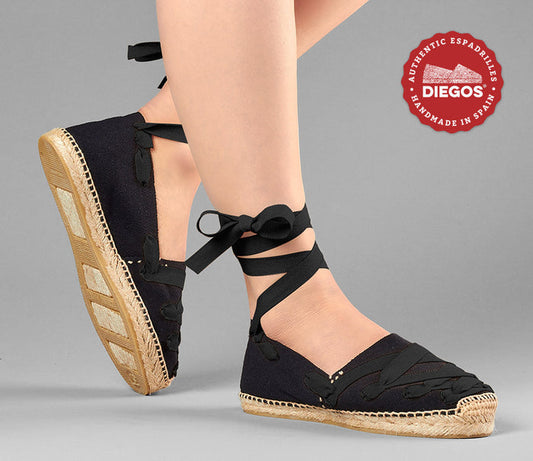 Black Pamplona espadrilles