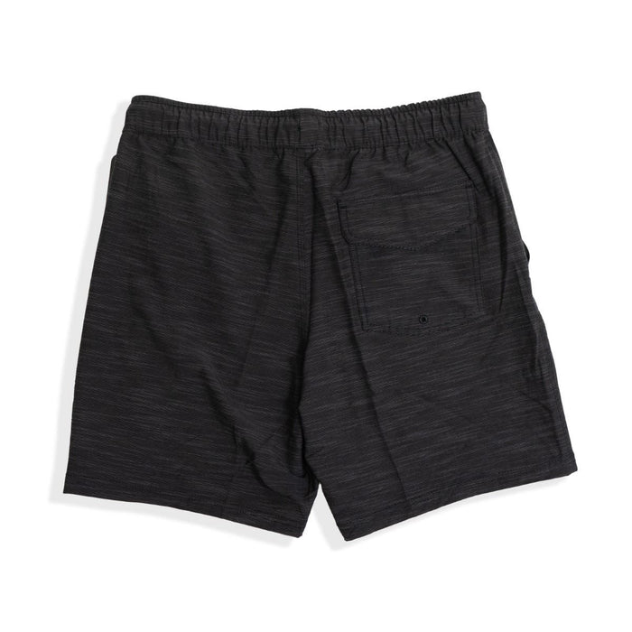 Black twill breezer shorts  back view