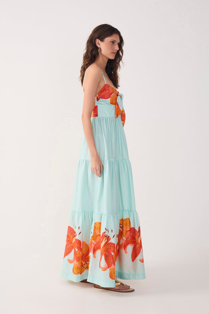 Blue Lily Maxi Dress - Side View