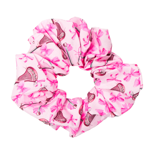 Bows and Lacrosse Stick Scrunchie