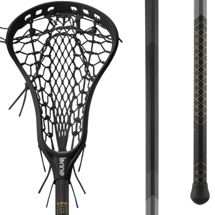 Brine Edge Pro Carbon Mesh Women's Complete Lacrosse Stick - Black