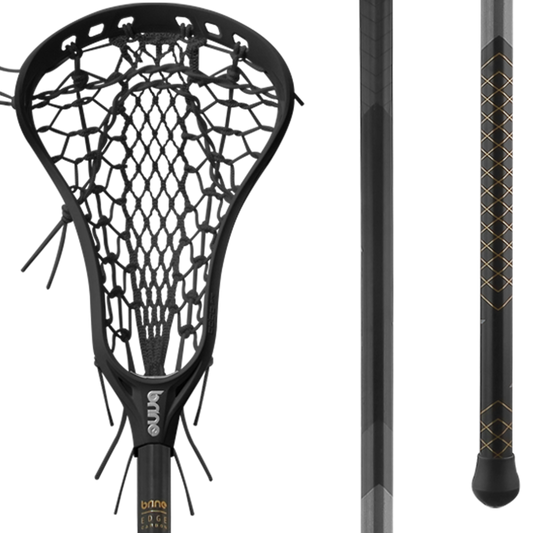 Brine Edge Pro Carbon Mesh Women's Complete Lacrosse Stick - Black