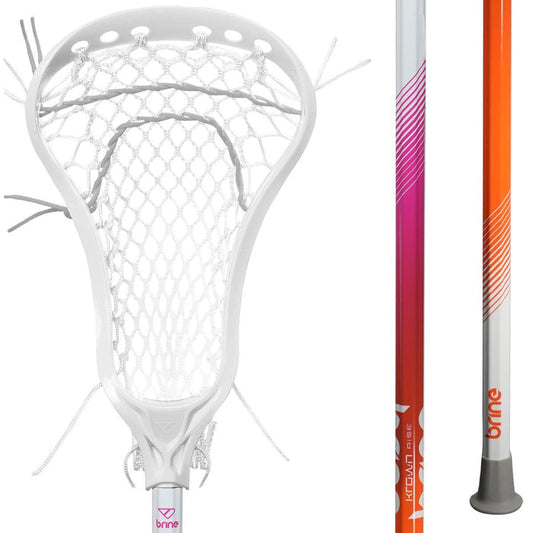 Brine Krown Rise Complete Girls Lacrosse Stick - Pink
