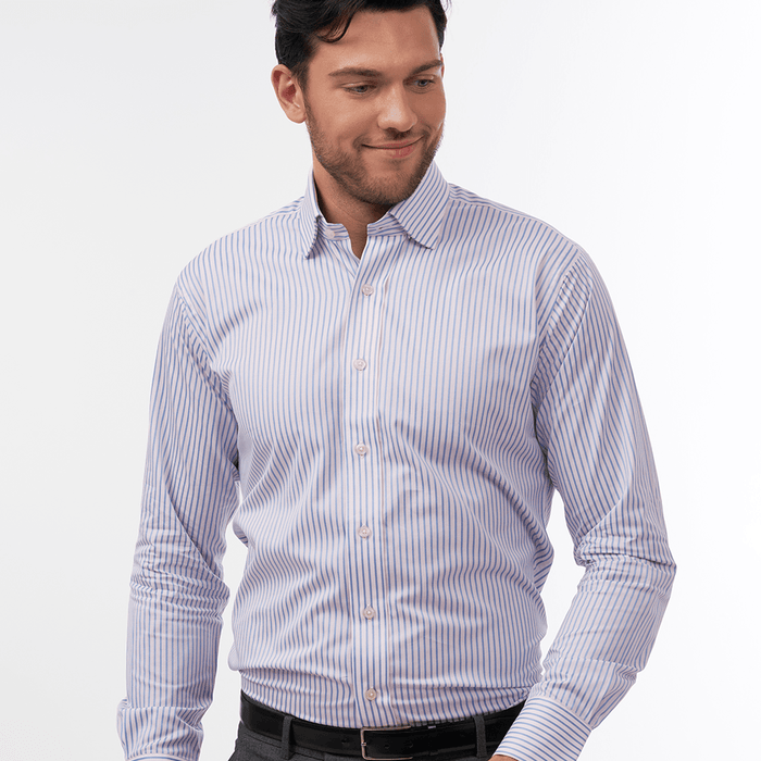 Brittany Stripe Pink & Blue Formal Shirt