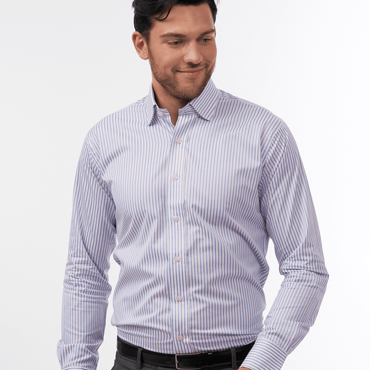 Brittany Stripe Pink & Blue Formal Shirt