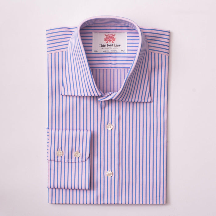 Brittany Stripe Pink & Blue Formal Shirt