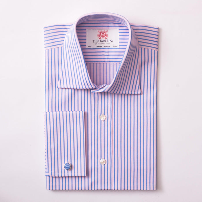 Brittany Stripe Pink & Blue Formal Shirt