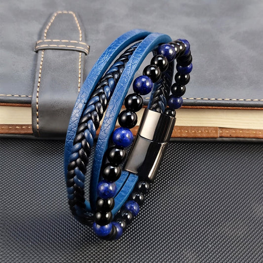Brixton Perlenoire Leather Bracelet