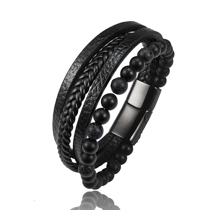 Brixton Perlenoire Leather Bracelet