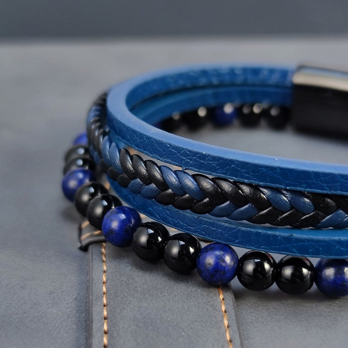 Brixton Perlenoire Leather Bracelet