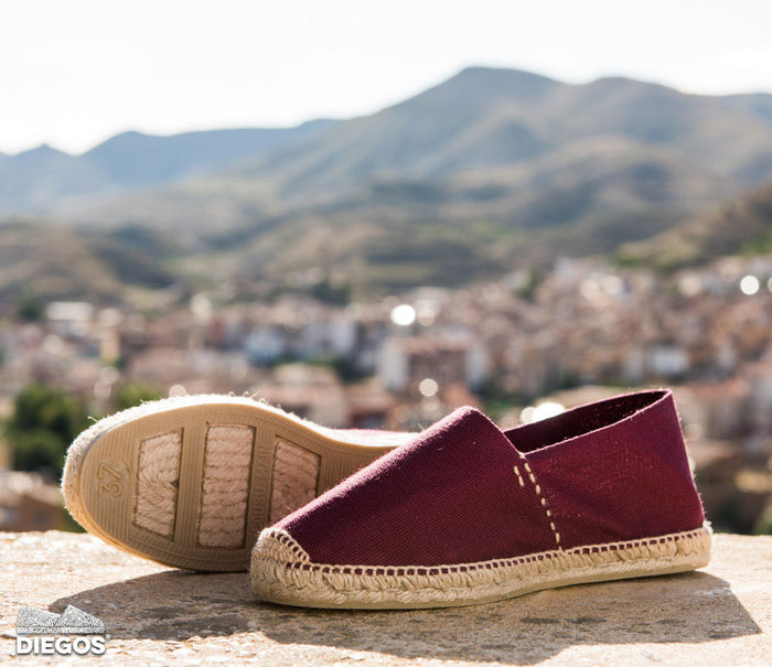 burgundy espadrilles
