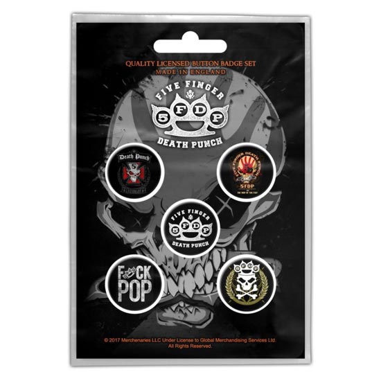 Button Badge Set - Five Finger Death Punch - FFDP